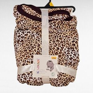 Joyspun Ladies Pajama Set 3 Piece Cheetah Large